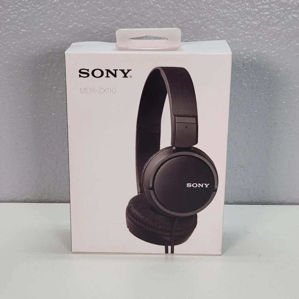 Sony MDR-ZX110 Wired Stereo Headphones (Black) 💥 New SEALED